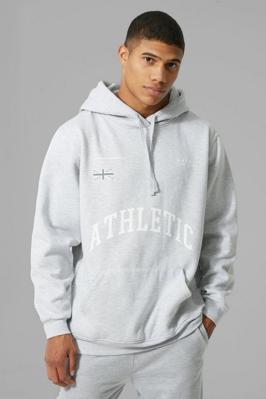 Grey marl Man Active Oversized Athletic Training Hoodie image number 1