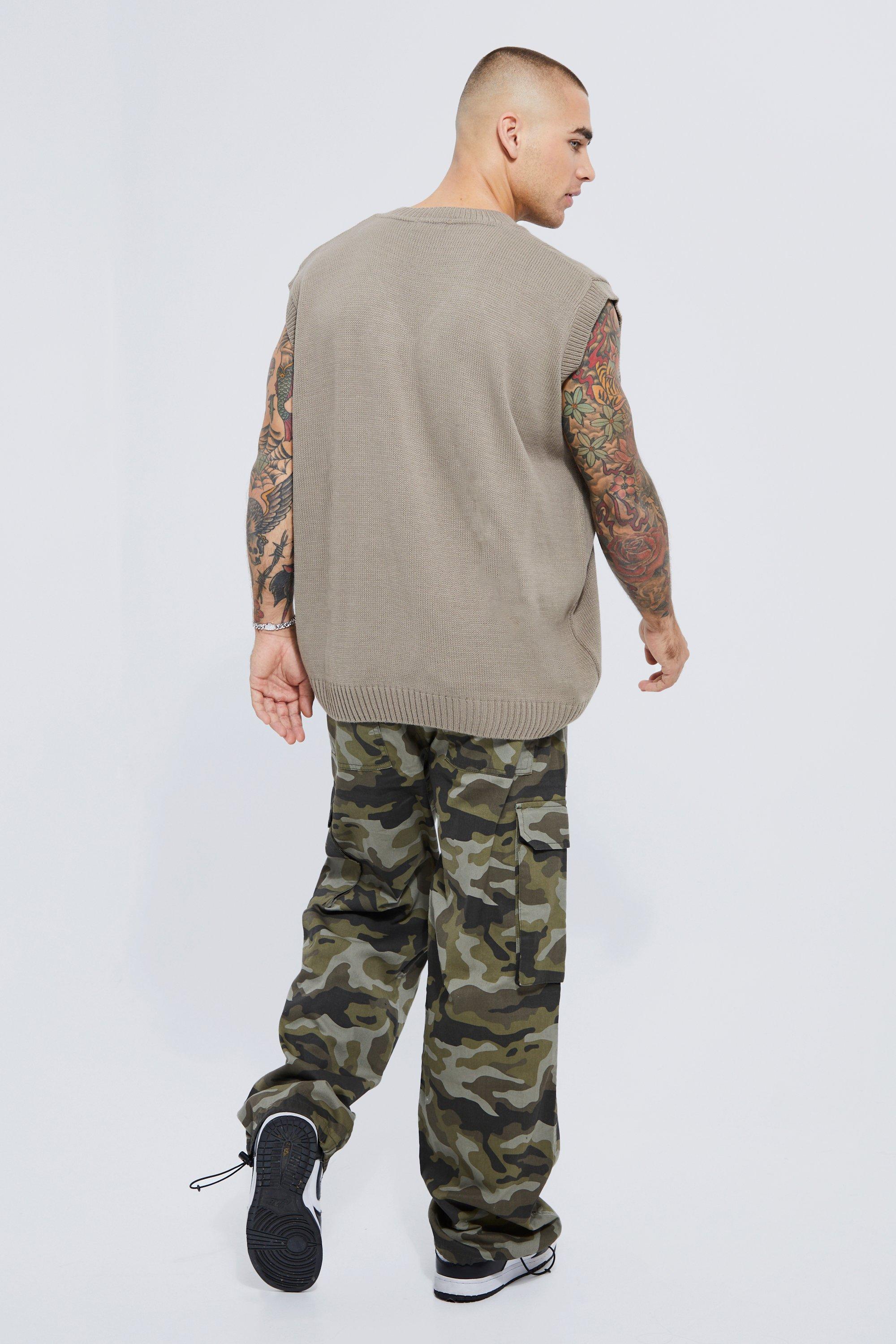 Oversized camo cargo hot sale pants