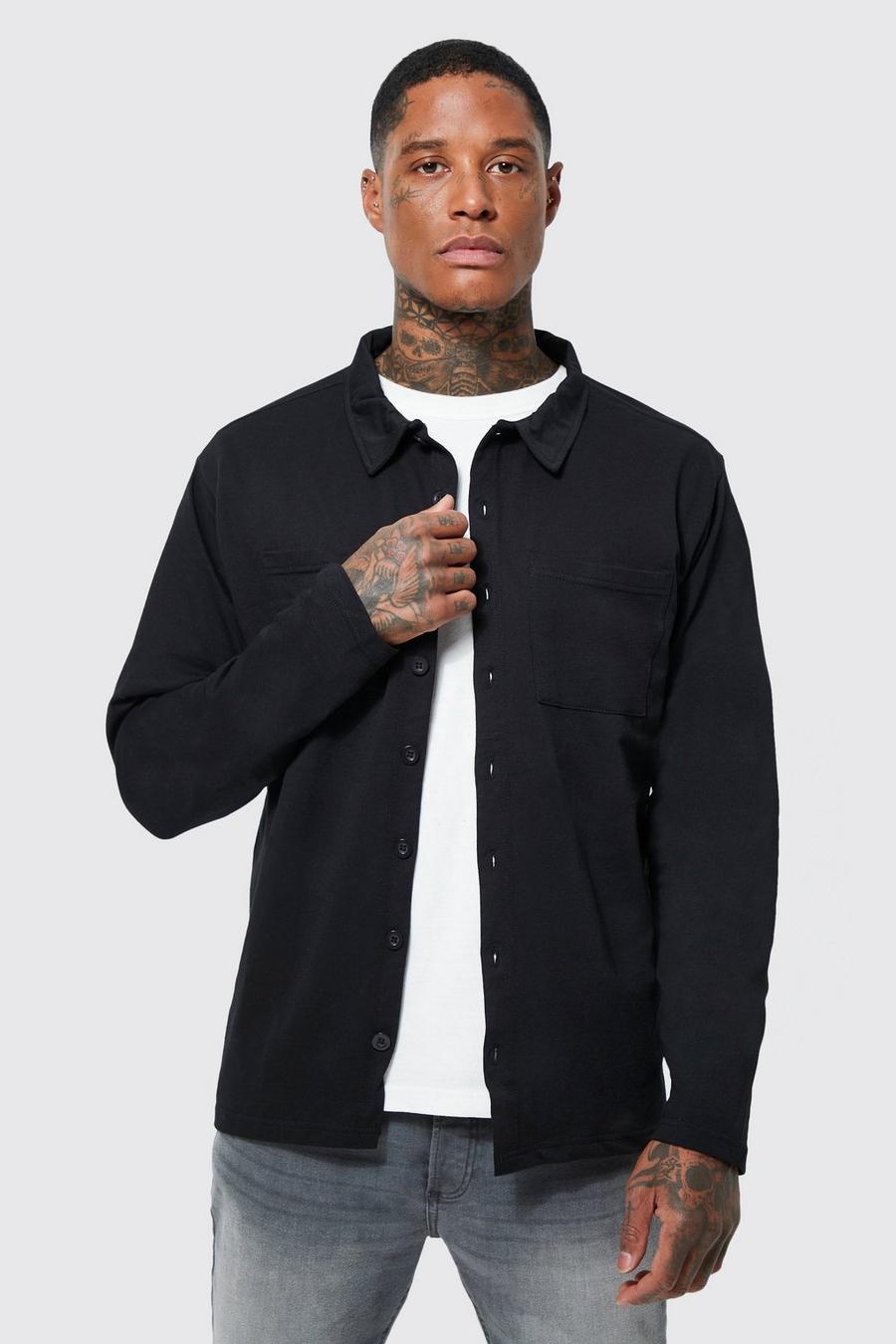 Jersey-Overshirt, Black image number 1
