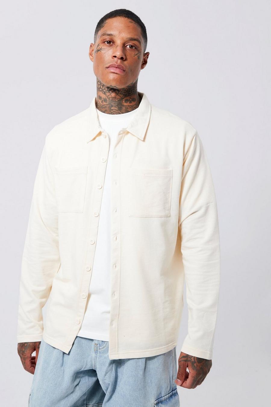 Ecru white Jersey Overshirt