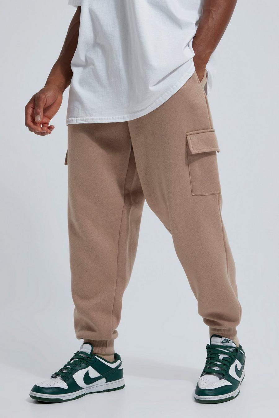 Taupe Loose Fit Cargo Jogger image number 1