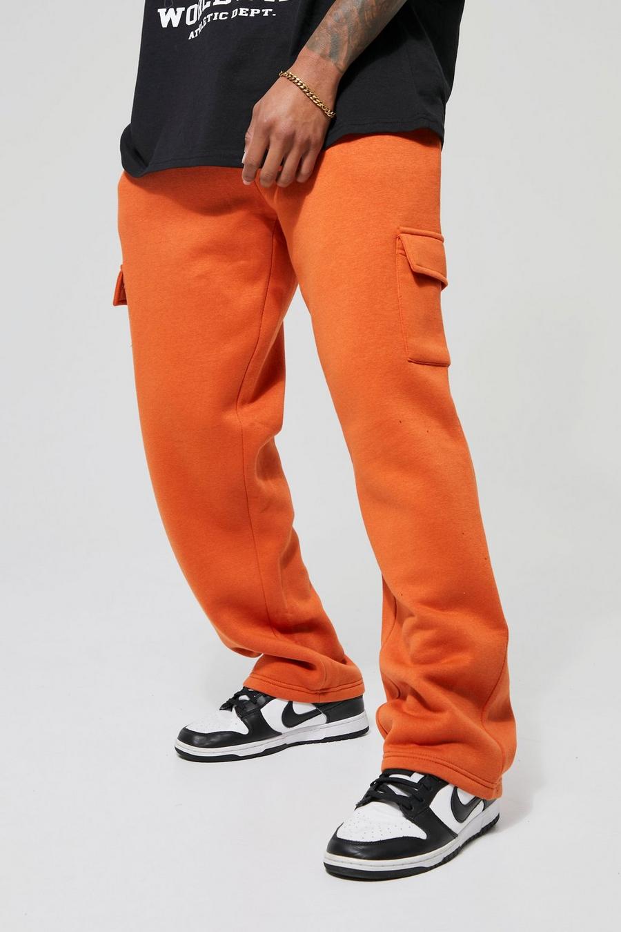 Orange Relaxed Fit Cargo Jogger image number 1