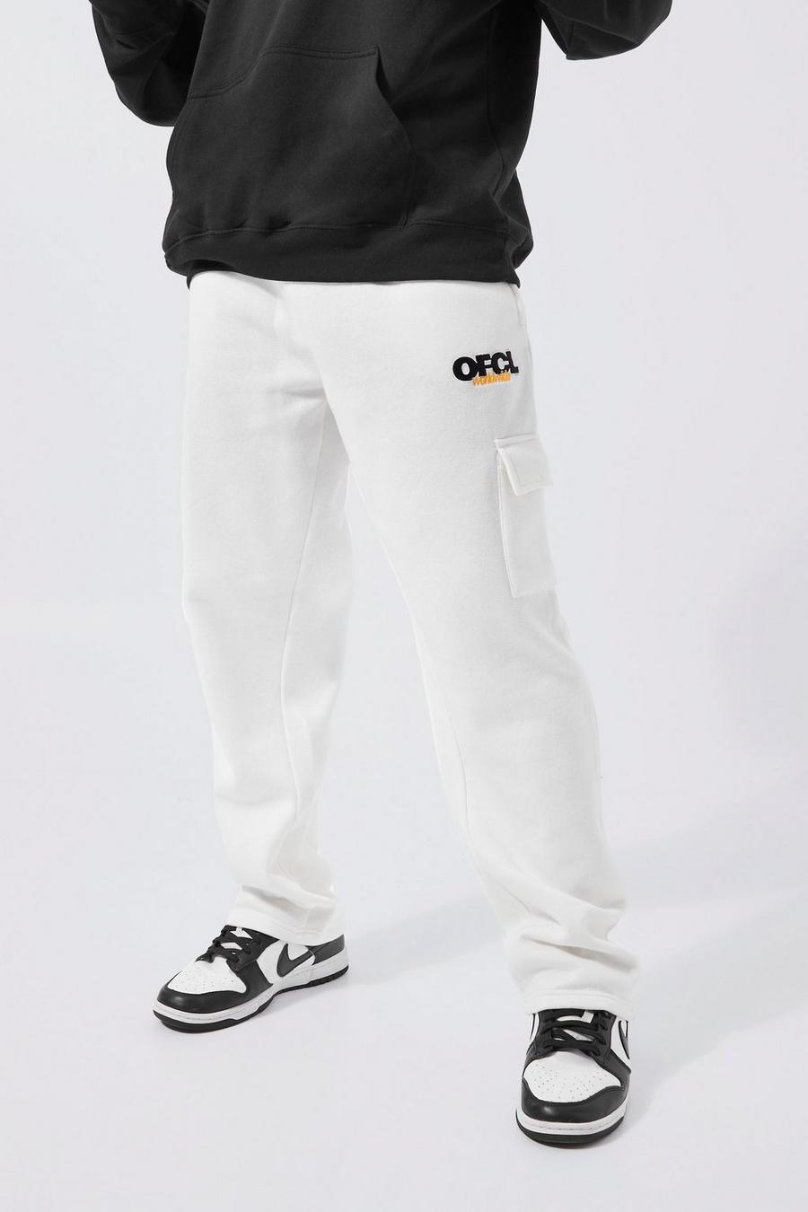 Ecru blanco Ofcl Relaxed Fit Cargo Jogger image number 1
