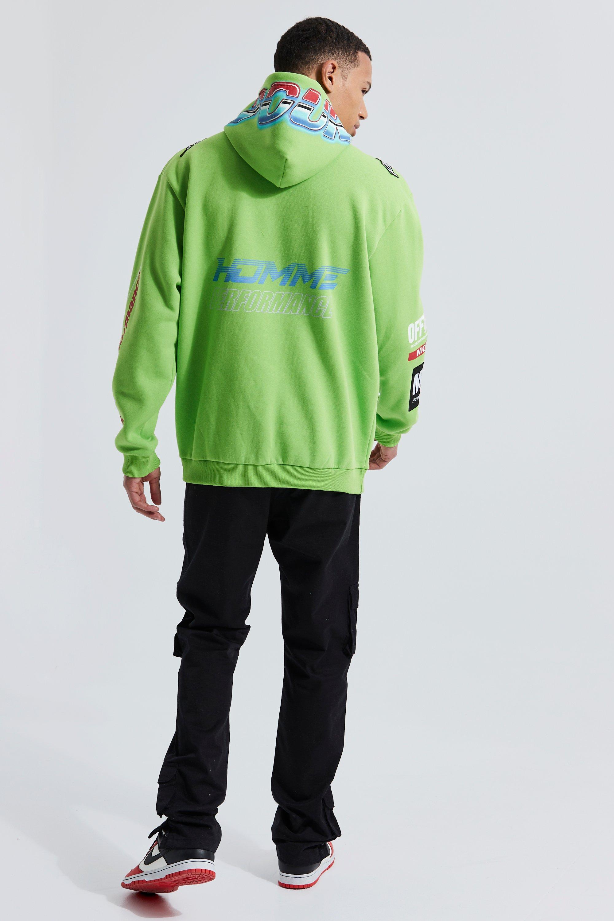 Lime green on sale off white hoodie