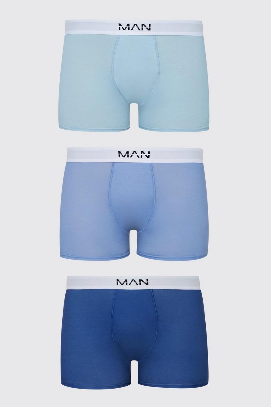 Multi Plus 3 Pack Man Dash Blue Boxers image number 1