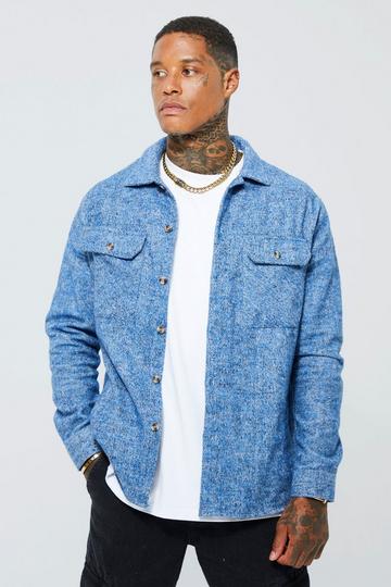 Flannel Overshirt blue