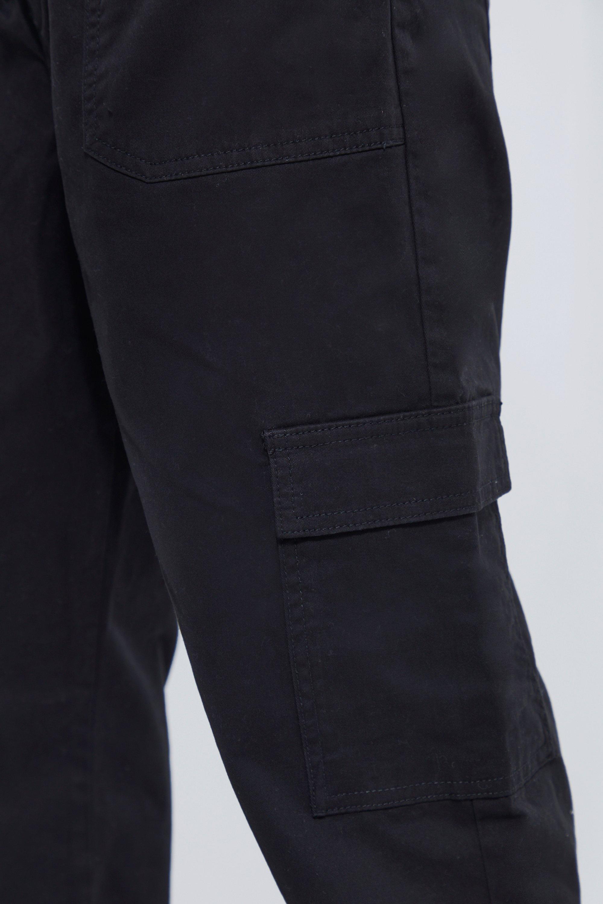 Elastic Waist Relaxed Fit Cargo Trouser