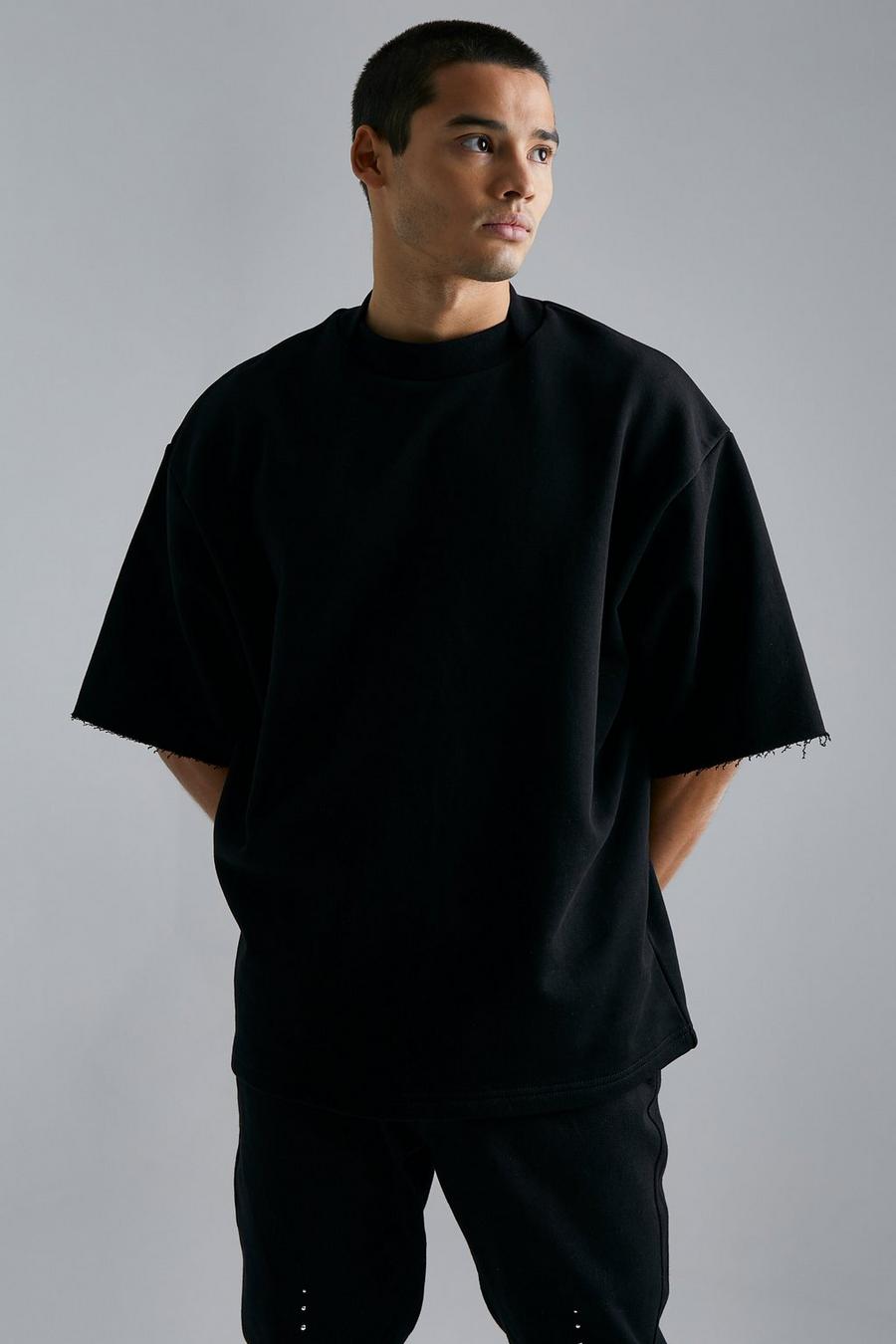 Black Heavyweight Short Sleeve Sweatshirt image number 1