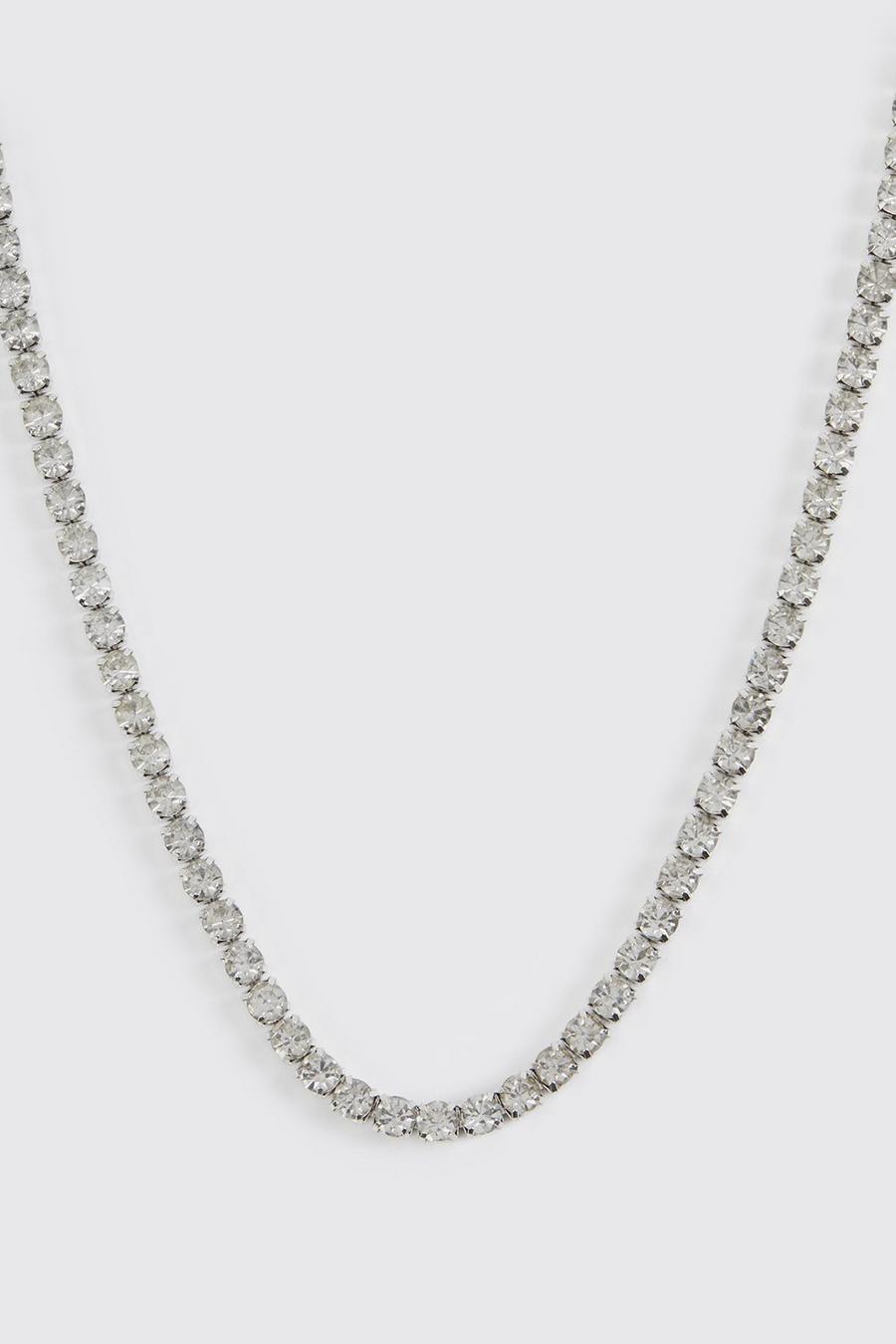 Silver silber Iced Chain Necklace