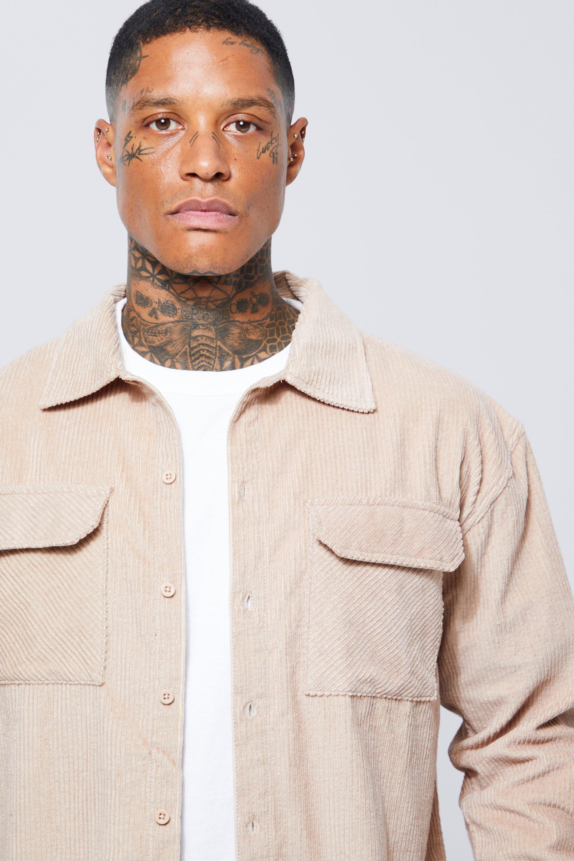 Corduroy overhemd online beige