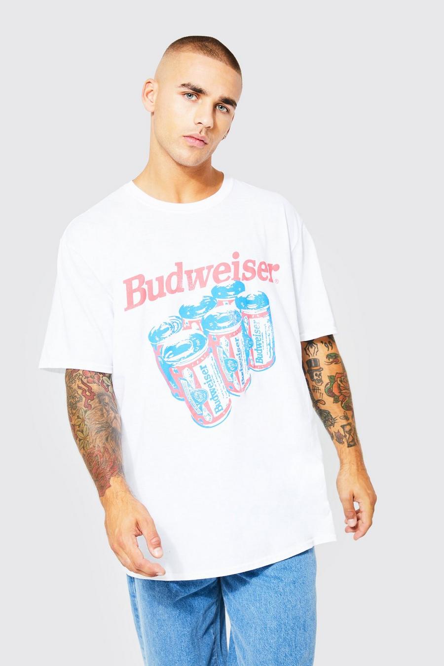 Oversized Budweiser T-shirt | Boohoo UK