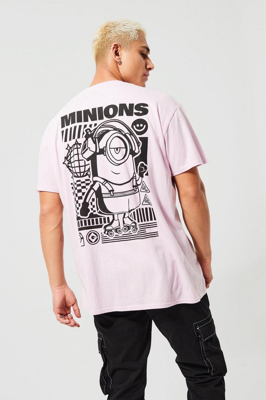 Lilac Oversized Minions License T-shirt image number 1