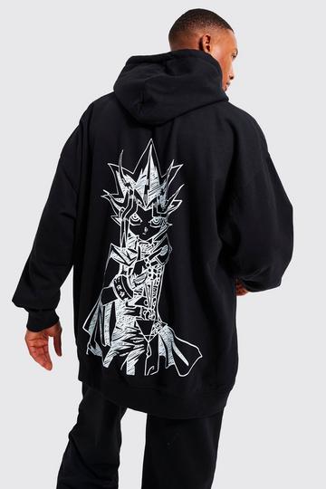 Black Oversized Yu-gi-oh License Hoodie