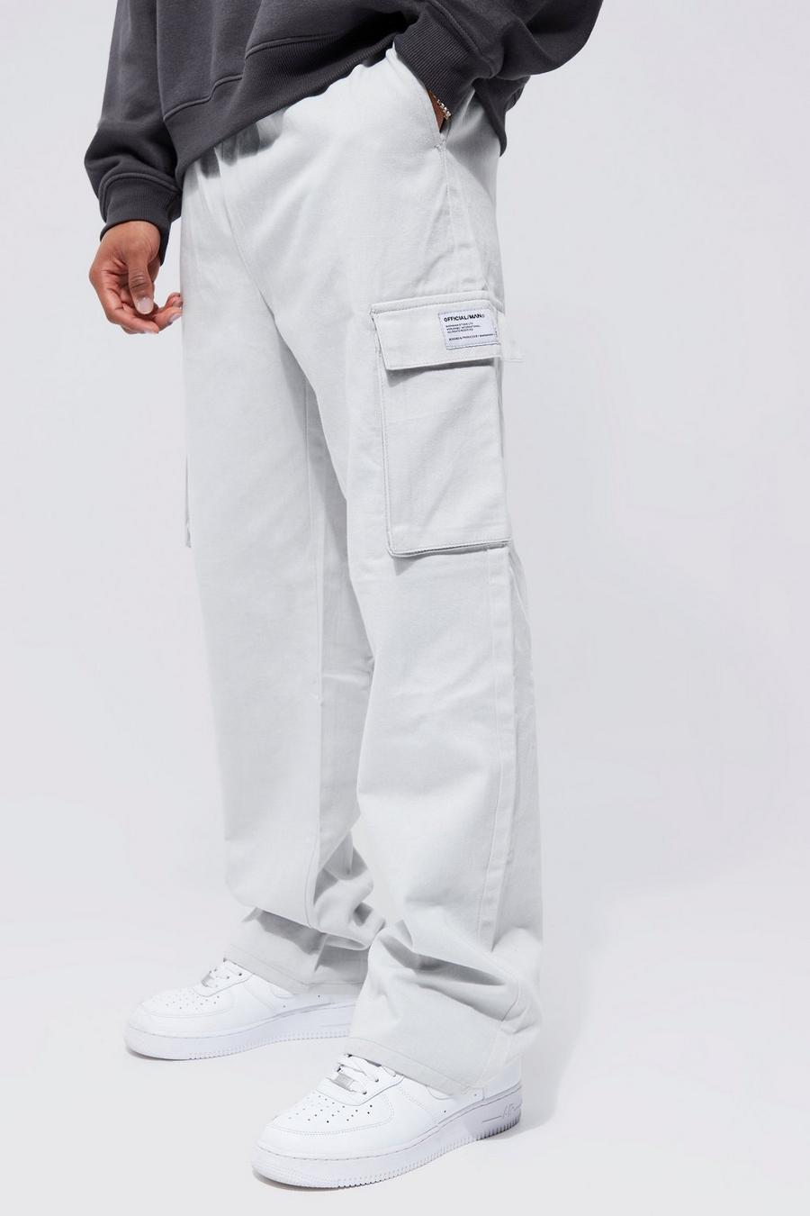 Slate Elastic Waist Relaxed Fit Buckle Cargo Jogger image number 1