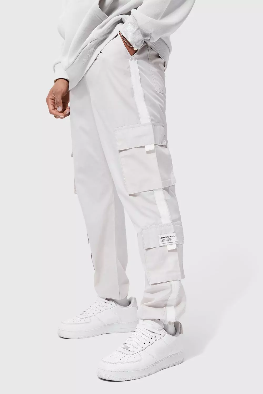 Stone Fixed Waist Slim MAN Shell Cargo Trouser alternative image