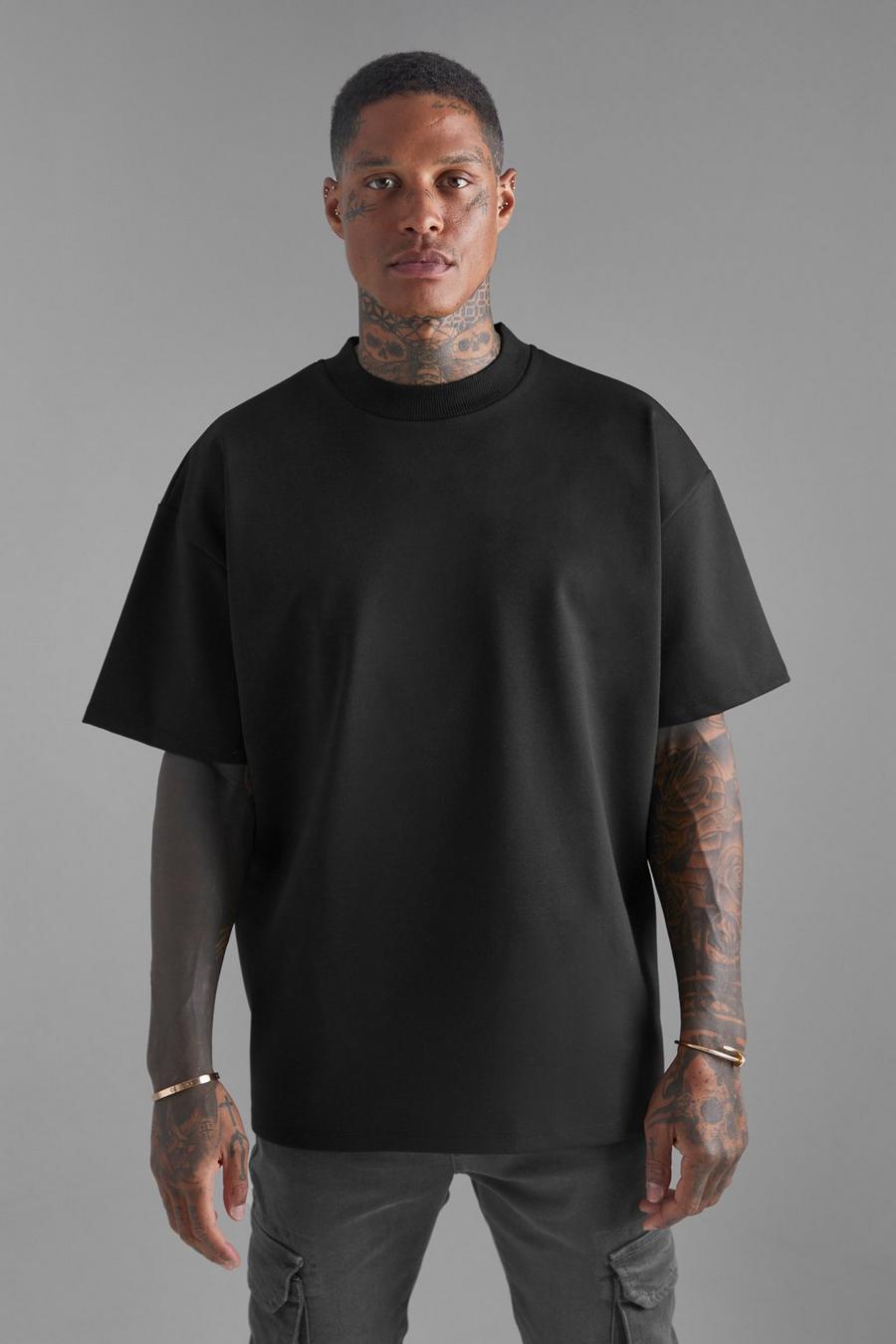 T-shirt oversize épais premium, Black