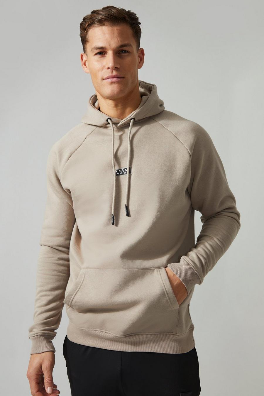 Tall Man Active Gym Trainings-Hoodie, Taupe beige image number 1