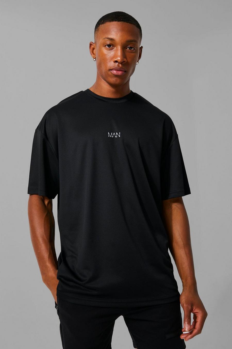 Black Man Active Mesh Oversized T-shirt