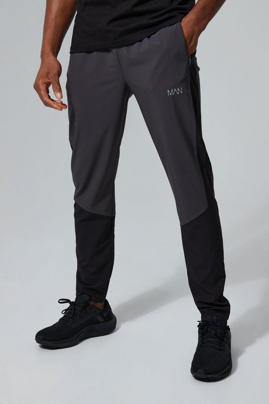 Charcoal Man Active Two Tone Gym Joggers image number 1