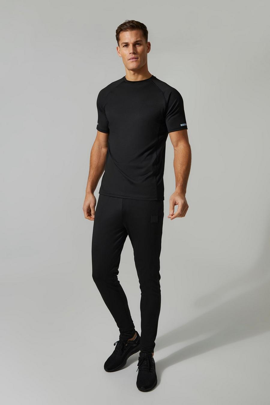 Black Tall Man Active Trainingspak Met T-Shirt En Joggingbroek image number 1