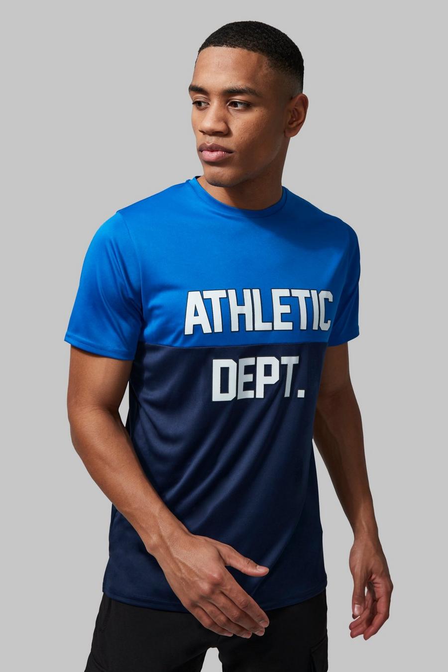 Blue Man Active Tonal Varsity Performance T Shirt image number 1