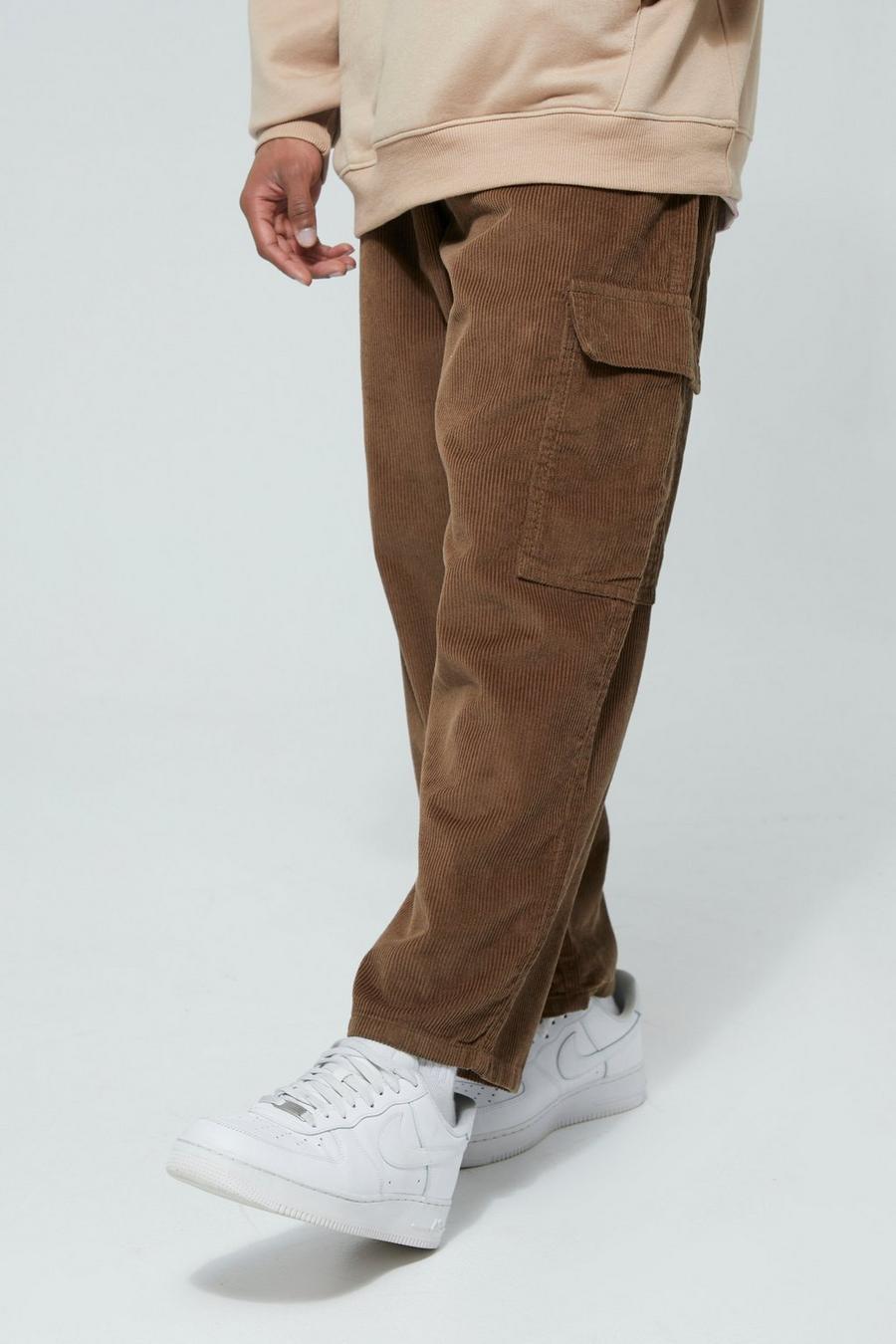 Chocolate marrón Cord Skate Cargo Trouser