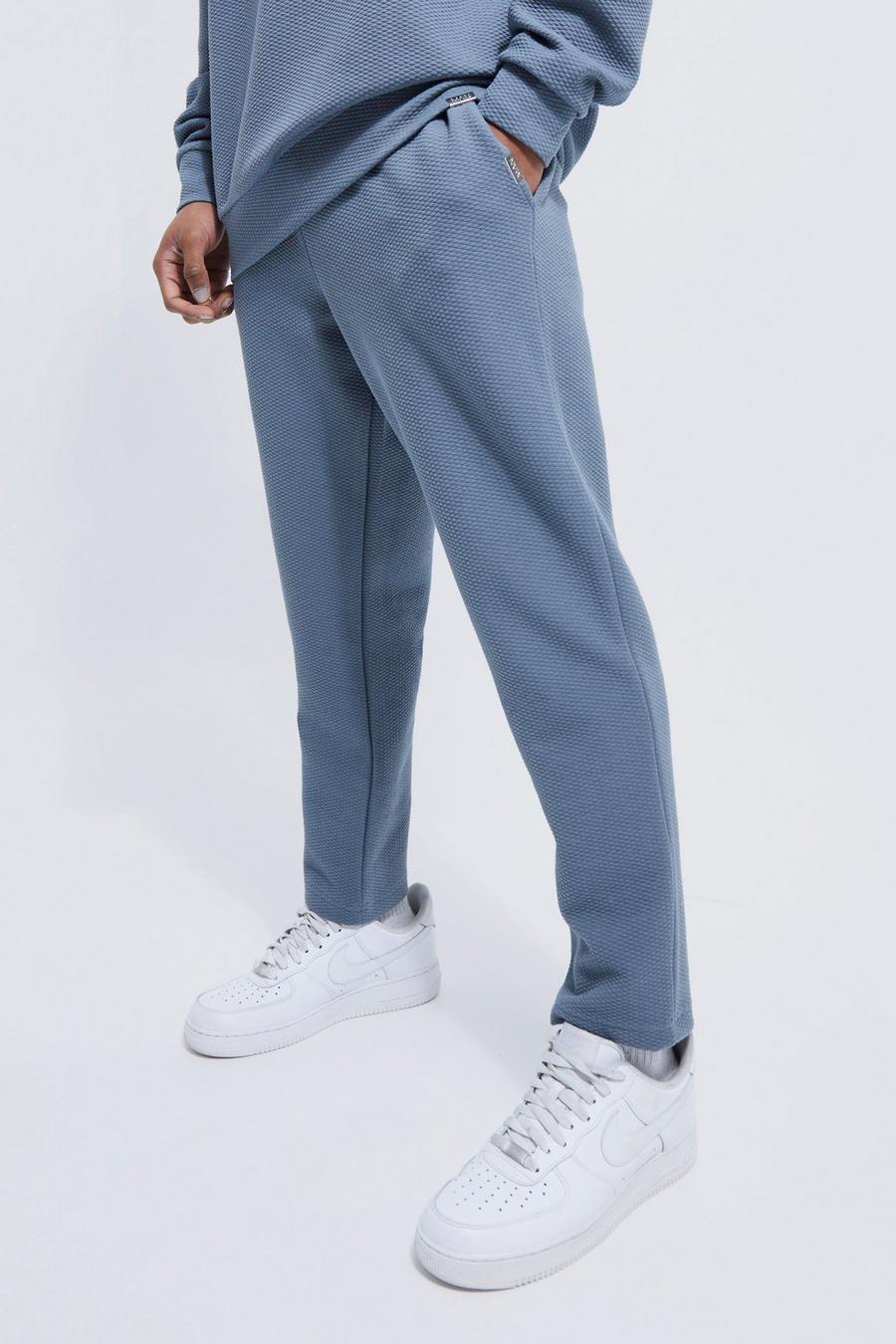 Slate blue Smart Mini Diamond Quilted Tapered Jogger  image number 1