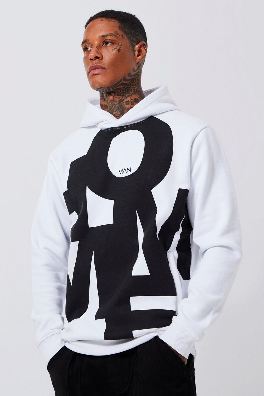 White Homme Graphic Hoodie image number 1