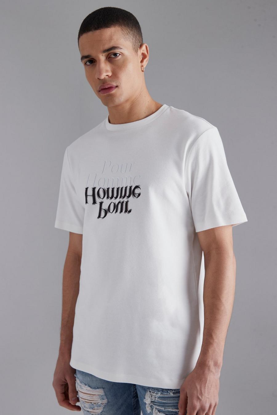 Stone Pour Homme T-Shirt Met Tekst image number 1