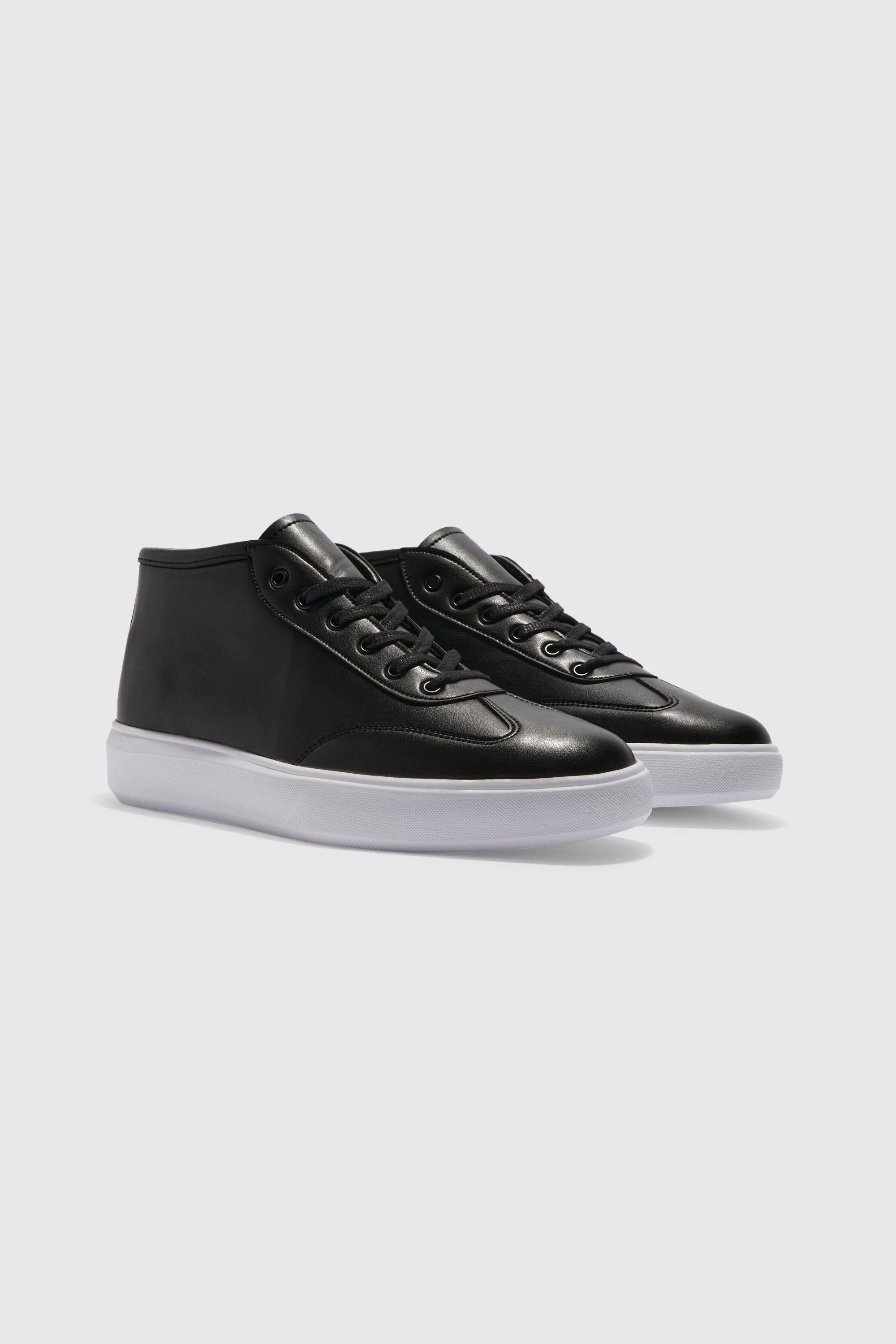 Black cheap mid trainers