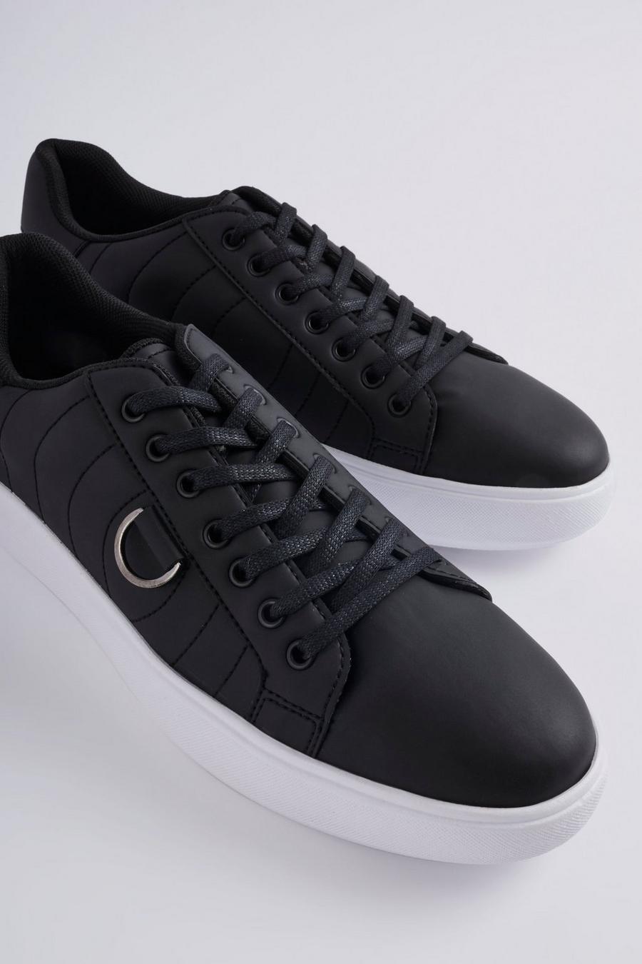 Black Quilted Trainer image number 1