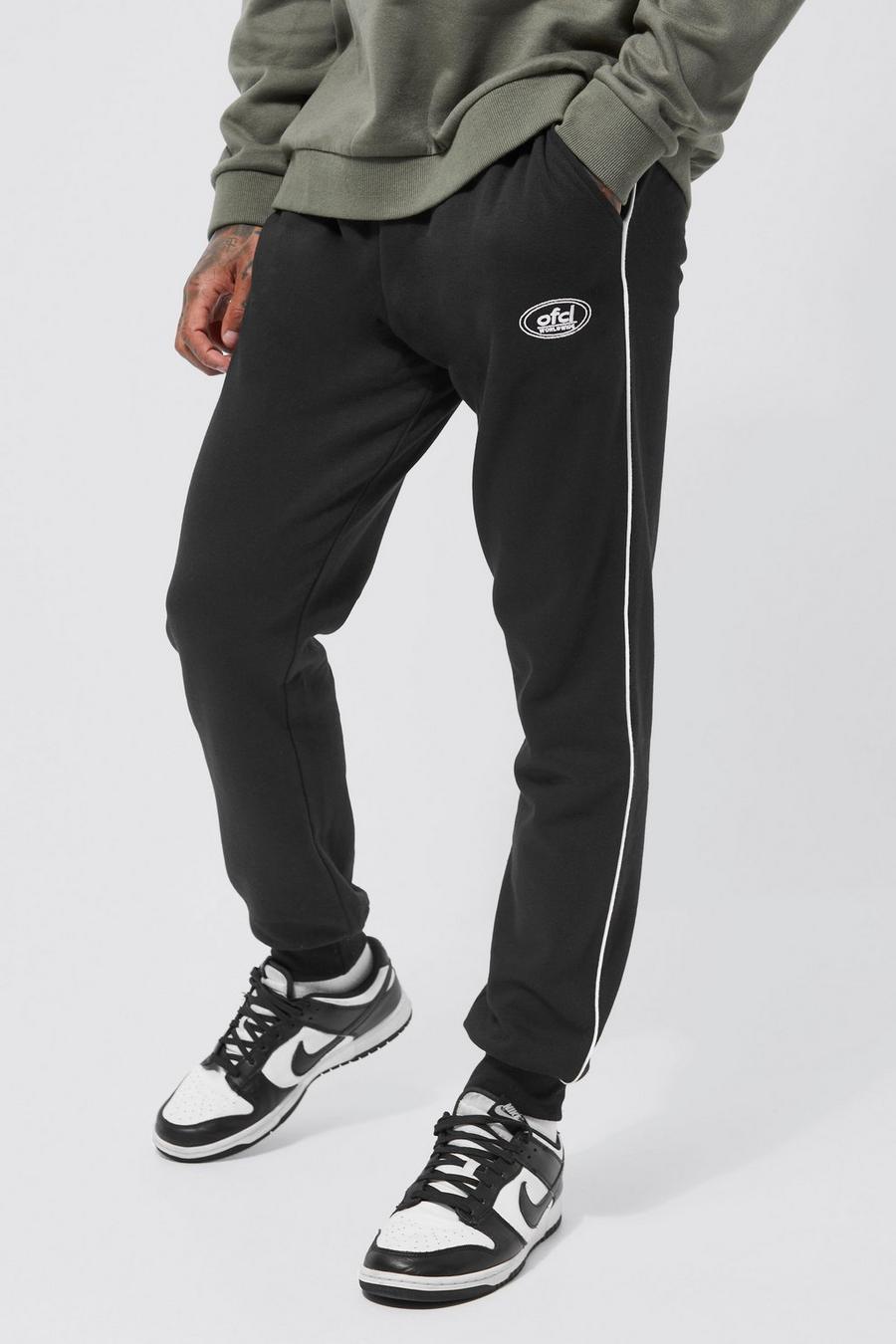 Black noir Slim Fit Ofcl Piping Jogger