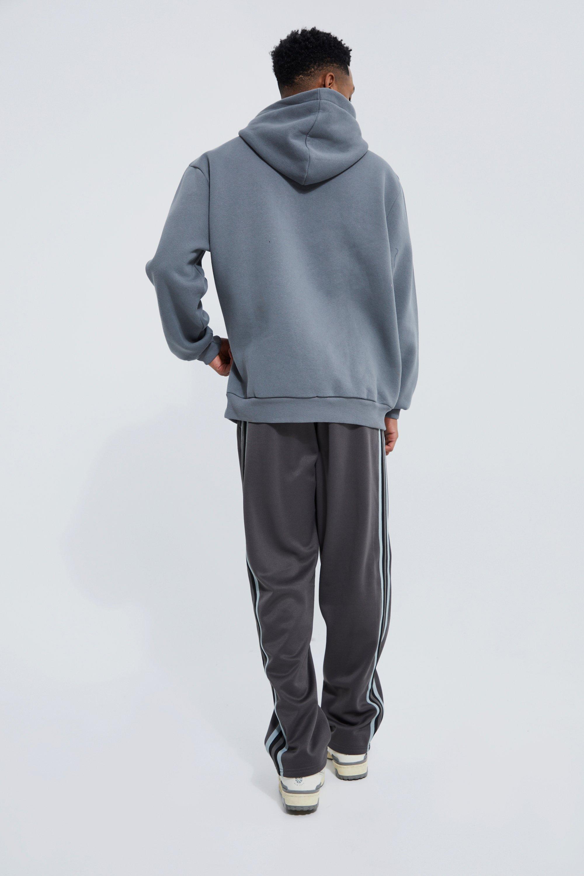 Straight Leg Tricot Pintuck Tape Jogger | boohoo