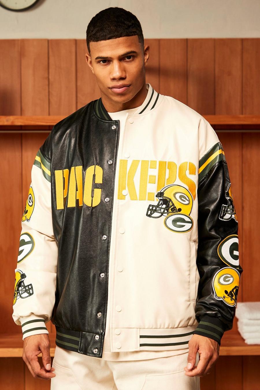 Giacca Bomber oversize NFL Packers, Black negro image number 1