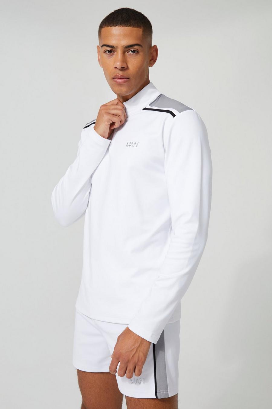 White Man Active Performance Training 1/4 Zip image number 1