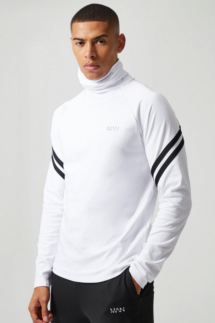 White Man Active Training Ombre Snood Track Top image number 1