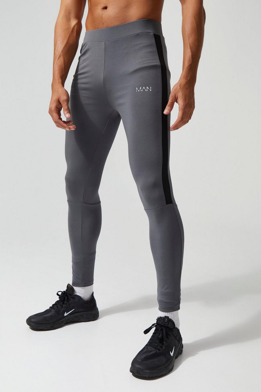 Charcoal grey Man Active Compression Training Tights
