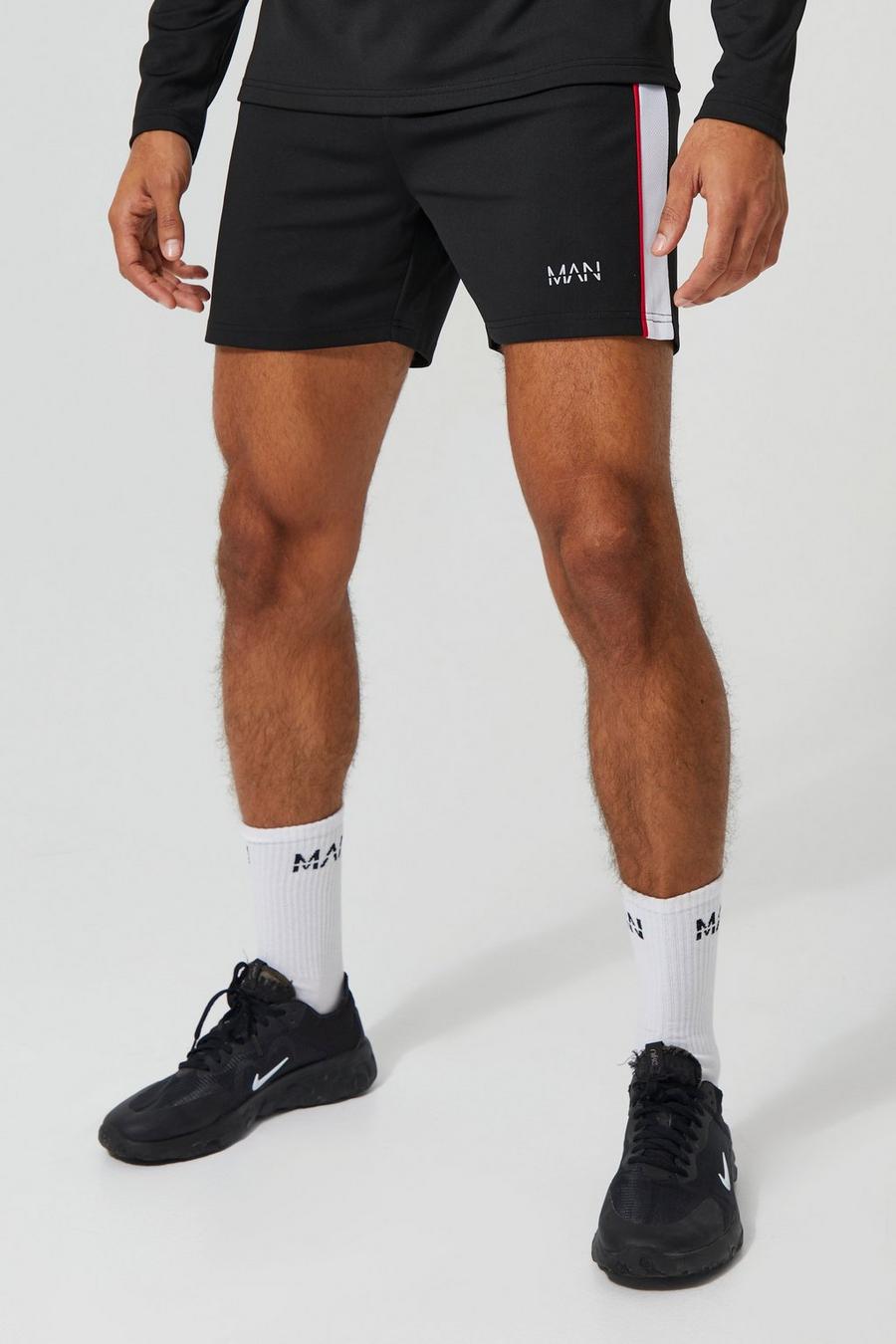 Black noir Man Active Performance Voetbal Shorts
