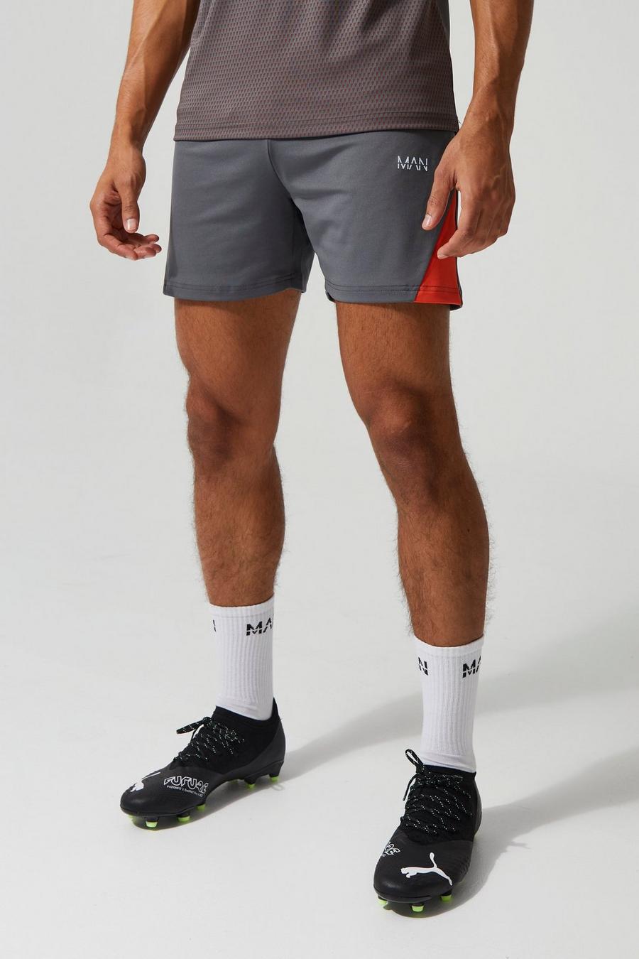 Man Active Trainings Performance Shorts, Charcoal grey image number 1