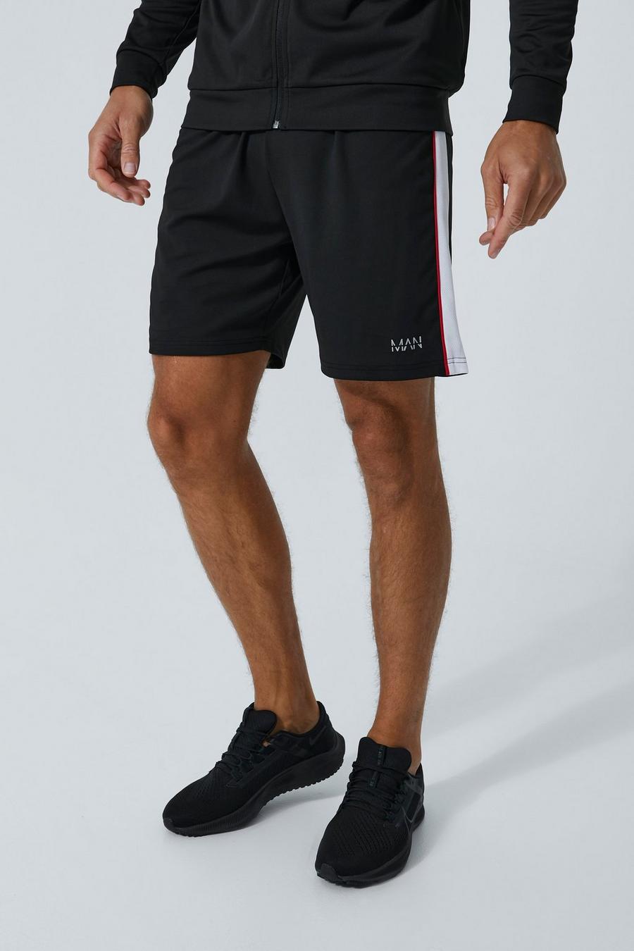 Black Tall Man Active Performance Training Shorts image number 1