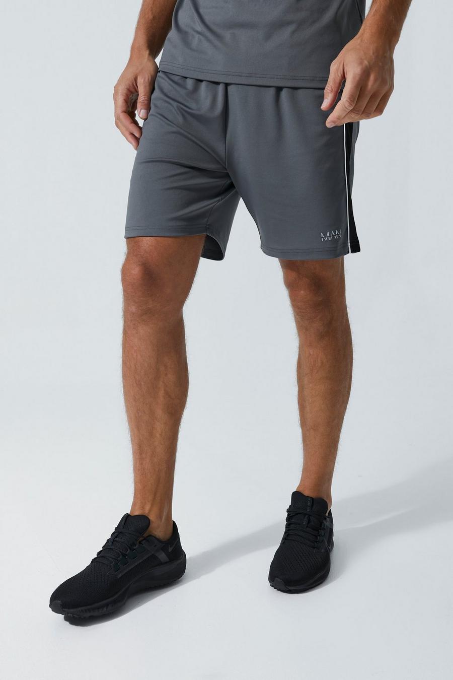 Charcoal gris Tall Man Active Performance Training Shorts image number 1
