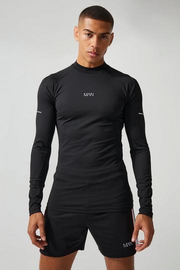 Black Man Active Compression Training Top