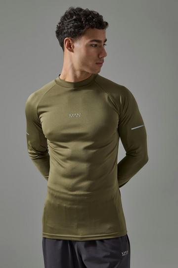 Khaki Man Active Compression Training Top