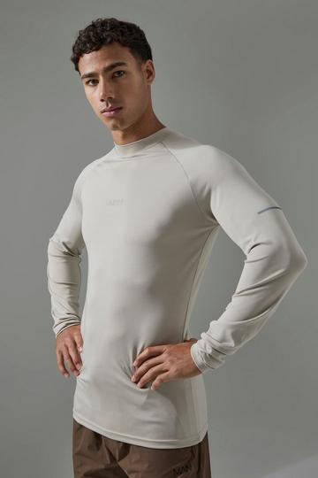 Man Active Compression Training Top sand