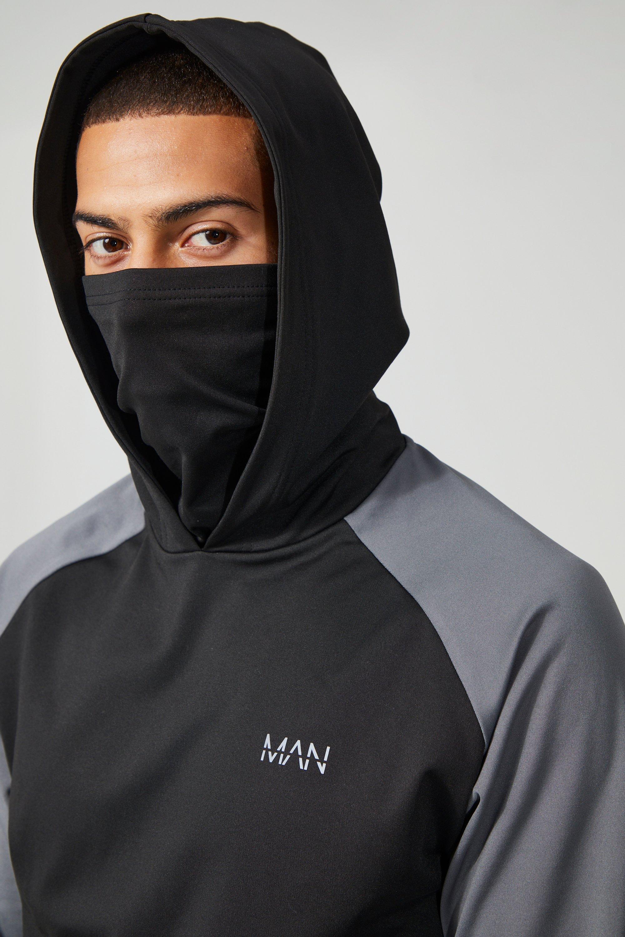 Man Active Training Snood Hoodie Tracksuit