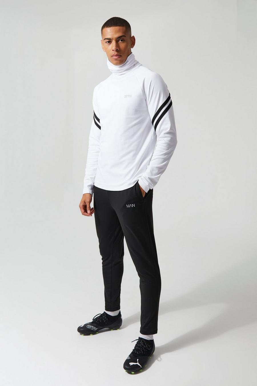 White Man Active Training Ombre Snood Contrast Tracksuit image number 1