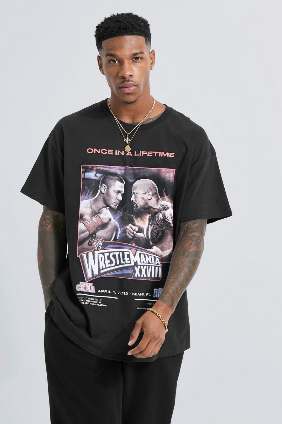 Black svart WWE Oversized t-shirt