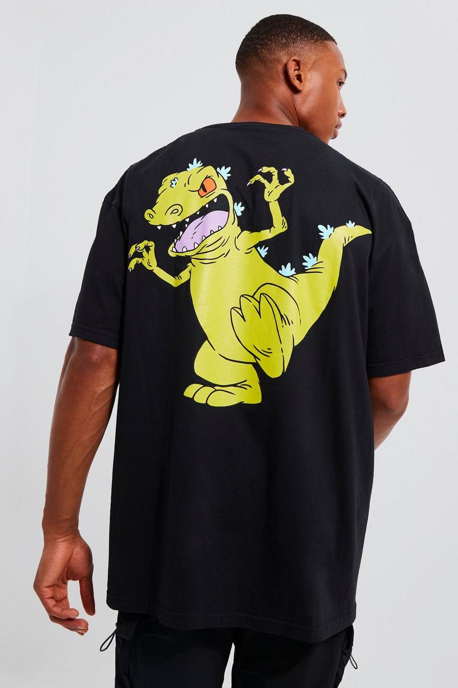 Camiseta oversize con estampado de los Rugrats, Black image number 1