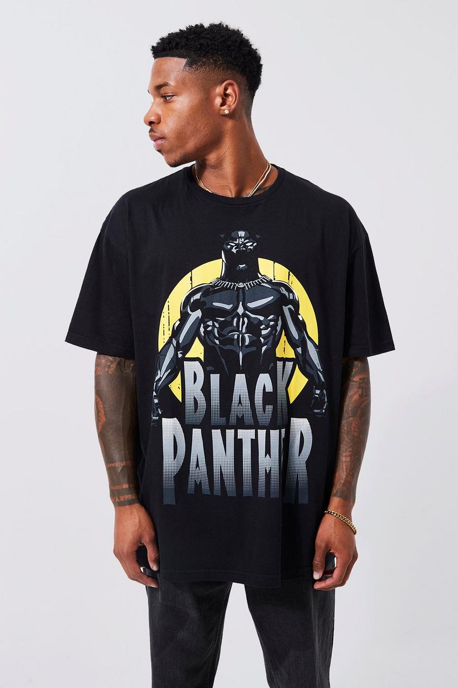 Oversize T-Shirt mit lizenziertem Black Panther Print image number 1