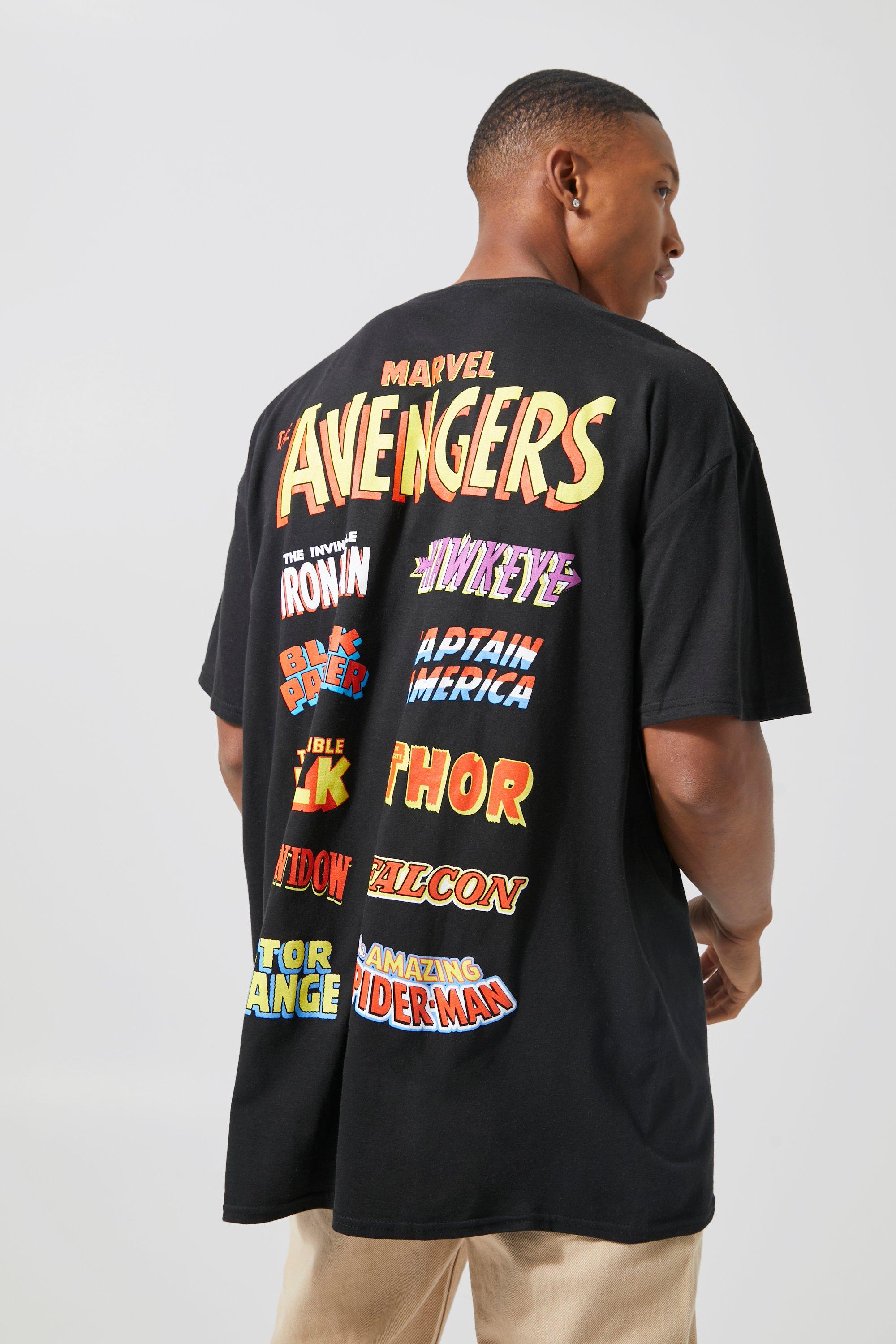 Camiseta oversize con estampado de Los Vengadores Marvel